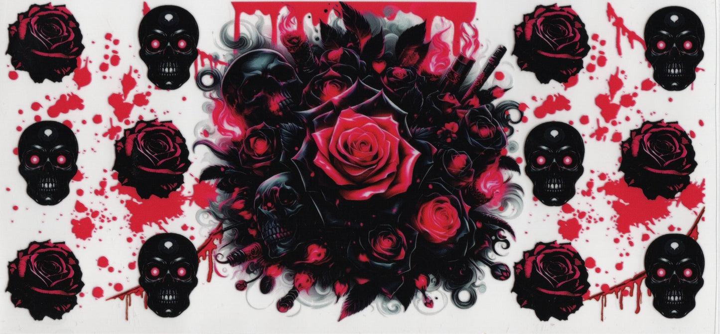 Skulls with bows or roses  - Misc Wraps