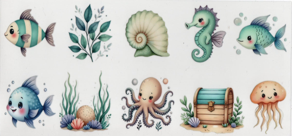 SeaShells ,  Salty Vibes and Sea Animals   - Summer Wraps