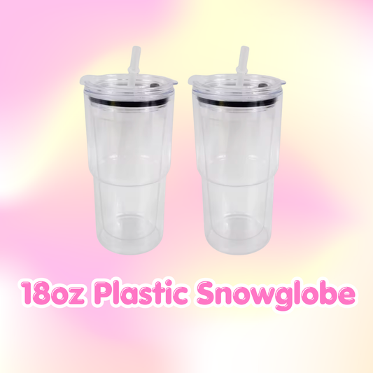 Customize 18oz Snowglobe Plastic Cup