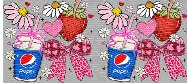 Pepsi with Flowers - Drink Wraps