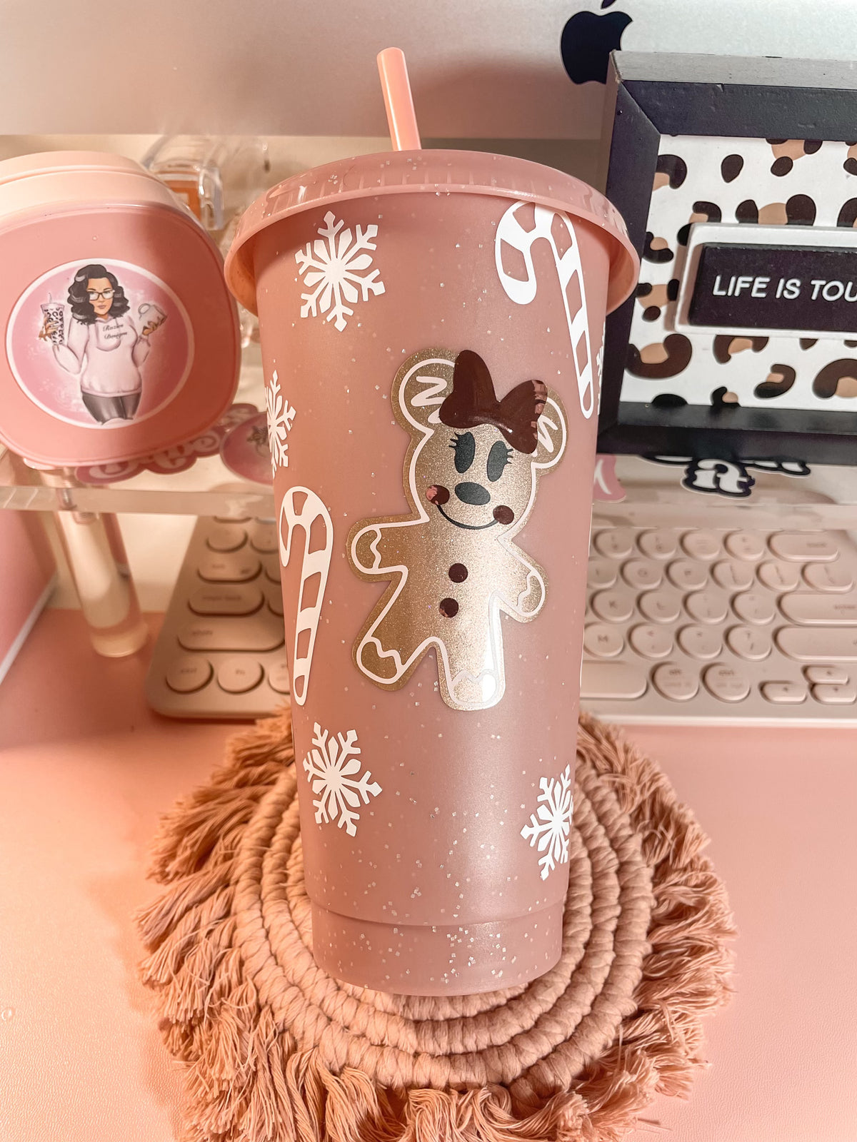 Christmas Minnie and Mickey GingerBread 24 fl oz Cold Cup